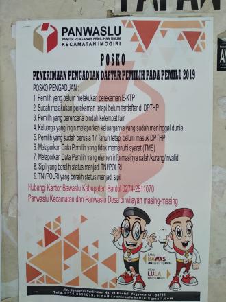 POSKO PENGADUAN DAFTAR PEMILIH PEMILU 2019